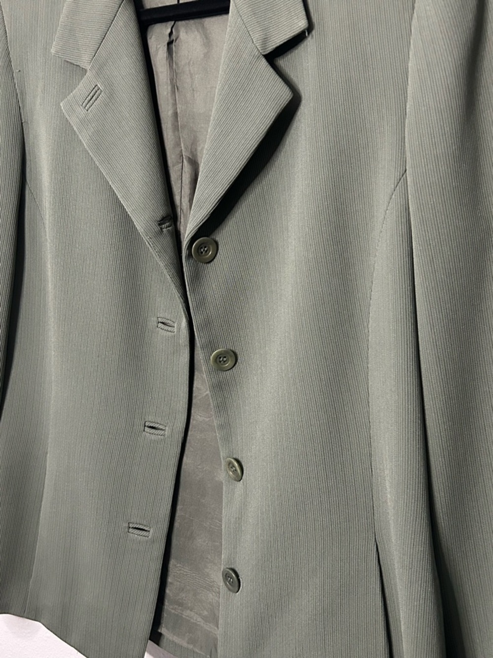 Alex Garfield Olive Ribbed Blazer - Picture 2 of 5